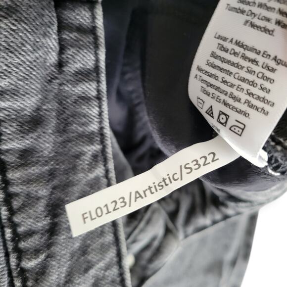 Free Assembly Super High Crop Wide Straight Jeans Gray Wash Women Sz 10 Short - Picture 6 of 9